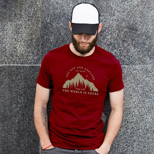 Stay Wild, Men's Half Sleeve Tshirt - FHMax.com