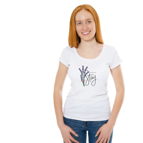 Stay, Women Half Sleeve T-shirt - FHMax.com