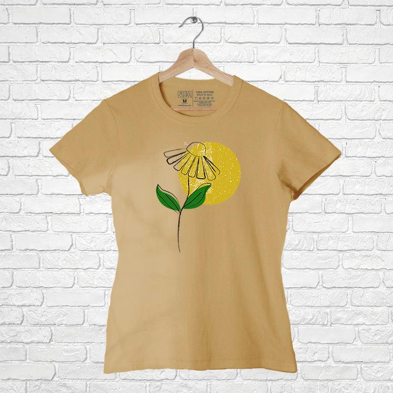 Sun Flower, Women Half Sleeve Tshirt - FHMax.com