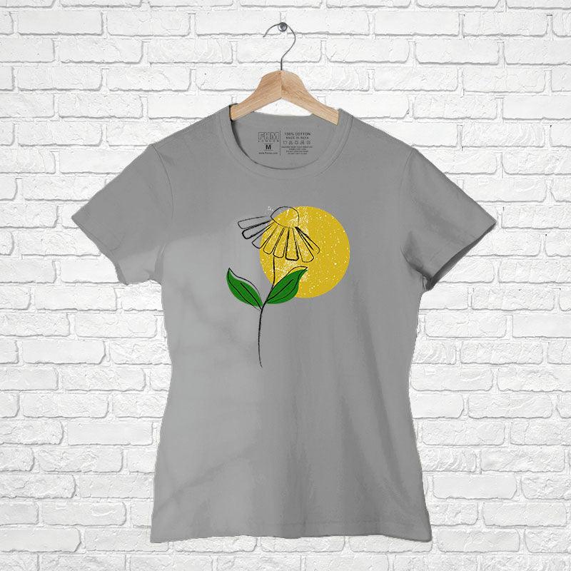 Sun Flower, Women Half Sleeve Tshirt - FHMax.com