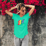 Syria Map, Women Half Sleeve Tshirt - FHMax.com