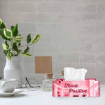 Think Positive, One Acrylic Mirror tissue box with 100 X 2 Ply tissues (2+ MM) - FHMax.com
