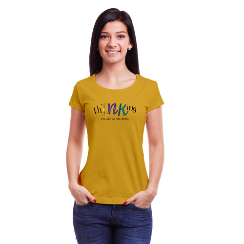 thinking, Women Half Sleeve T-shirt - FHMax.com