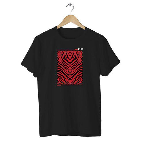 Tiger Print, Men's Half Sleeve Tshirt - FHMax.com