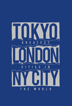 Tokyo, London, NY City, Men's Half Sleeve  Tshirt - FHMax.com