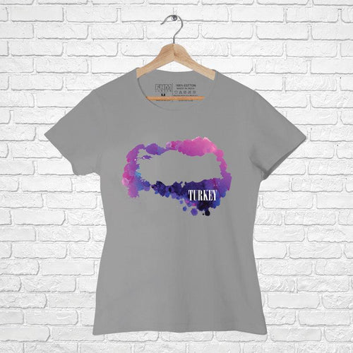 Turkey Map, Women Half Sleeve Tshirt - FHMax.com