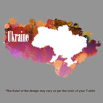 Ukraine Map, Women Half Sleeve Tshirt - FHMax.com