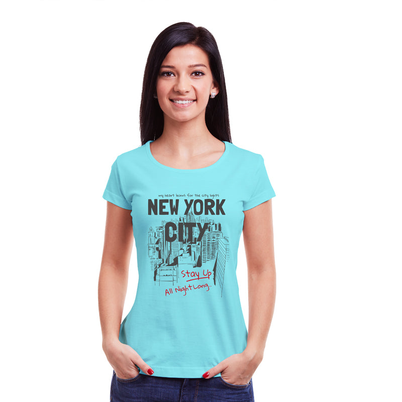 New York City, Women Half Sleeve Tshirt - FHMax.com