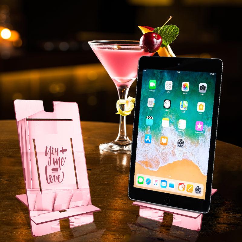You + Me = Love, Reflective Acrylic Tablet stand - FHMax.com